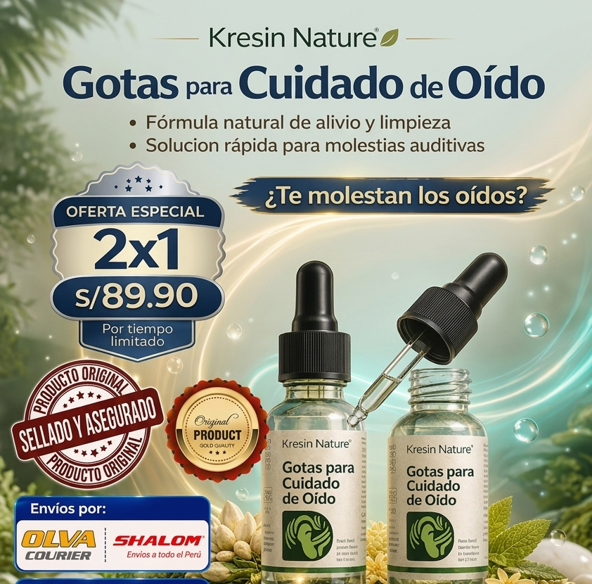 Gotas para cuidado auditivo / Limpieza y Alivio inmediato